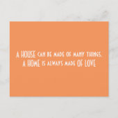 家はいつも愛、引用文 ポストカード (正面)