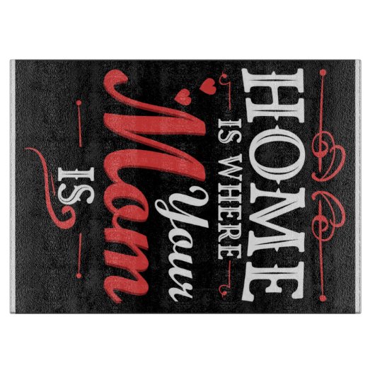 家はお母さんがいる所 カッティングボード (正面)