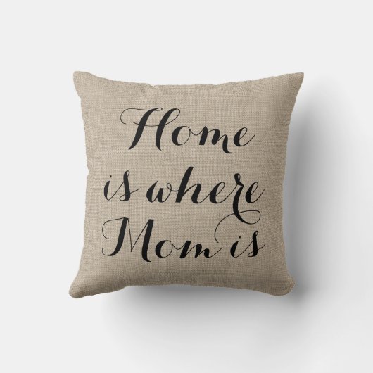 家はお母さんが枕であるところです クッション (裏面)