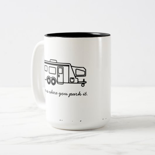 家はそれを駐車するところです。 HTTのマグ ツートーンマグカップ (正面左)
