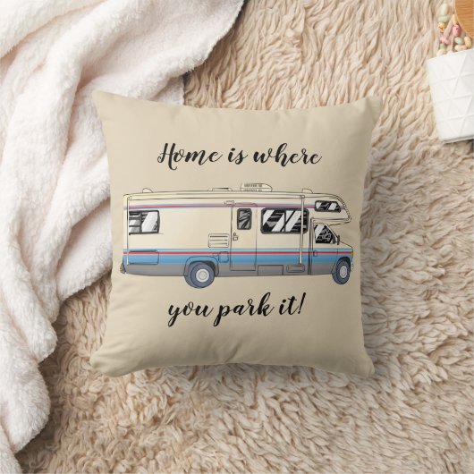 家はそれをMotorhomeの枕駐車するところです クッション (ブランケット)