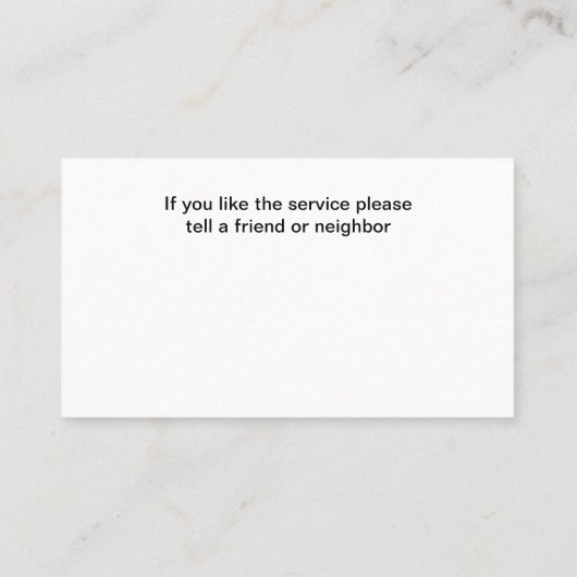 家はっきりしたモダン屋の名刺 名刺 (裏面)