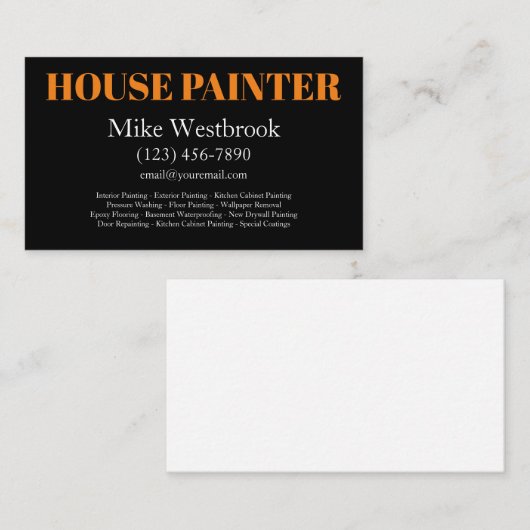 家はっきりしたモダン屋の名刺 名刺 (正面/裏面)