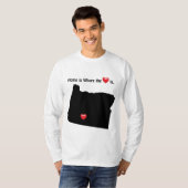 家はところハートオレゴンです Tシャツ (正面フル)