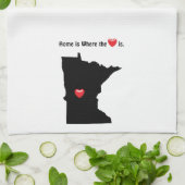 家はところハートミネソタです キッチンタオル (折り畳み)