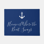 家はところボートの動揺のいかりです ドアマット (正面)