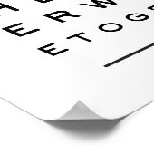 家はどこにいても私たちは一緒に目のチャート ポスター (角)