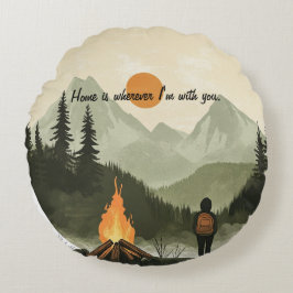 家はどこにいても私と一緒にいる – Nomad枕 ラウンドクッション