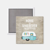 家はどこにいても私は一緒にいる マグネット (正面/裏面)