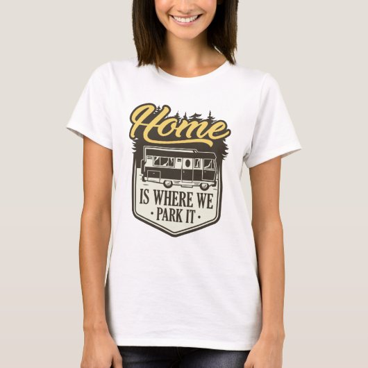 家はどこに駐車するか Tシャツ (正面)