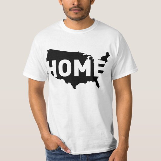 家はアメリカがあるところです Tシャツ (正面)