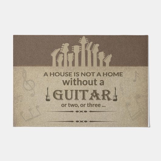 家はギターのない家ではない ドアマット (正面)