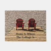 家はコテージがあるところです ドアマット (正面)