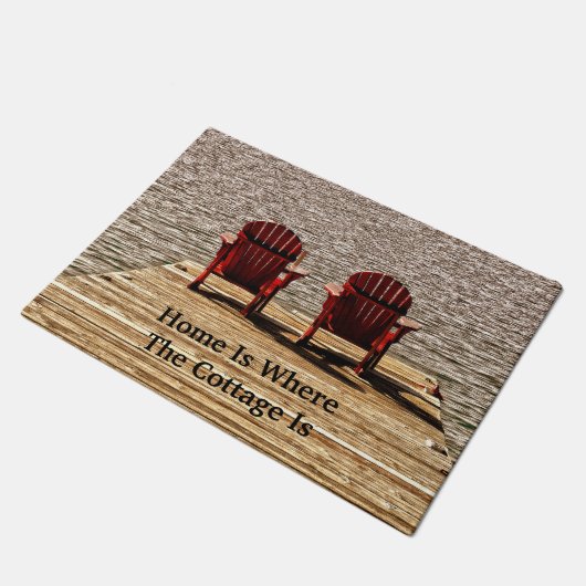 家はコテージがあるところです ドアマット (アングル)