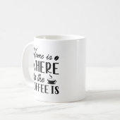 家はコーヒーの場所である コーヒーマグカップ (正面左)