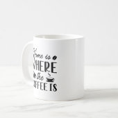 家はコーヒーの場所である コーヒーマグカップ (正面左)