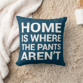 家はズボンがおもしろいではない海軍枕ではないところです クッション (ブランケット)