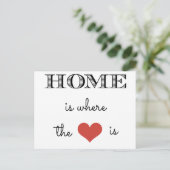 家はハートがあるところです ポストカード (スタンド正面)