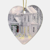 家はハートがオーナメントであるところです セラミックオーナメント (左)