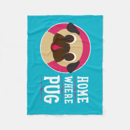 家はパグがフリースブランケットであるところです フリースブランケット