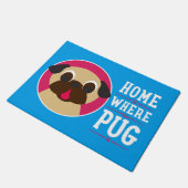 家はパグが子鹿のパグであるところです ドアマット (アングル)