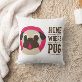 家はパグが子鹿のパグの枕であるところです クッション (ブランケット)