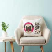 家はパグが子鹿のパグの枕であるところです クッション (椅子)