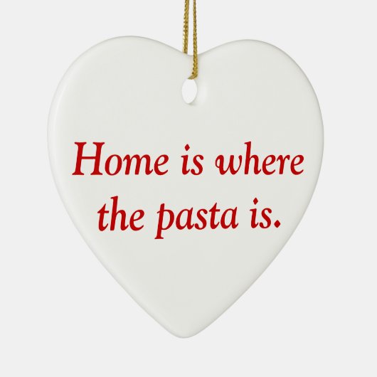 家はパスタがオーナメントであるところです セラミックオーナメント (右)
