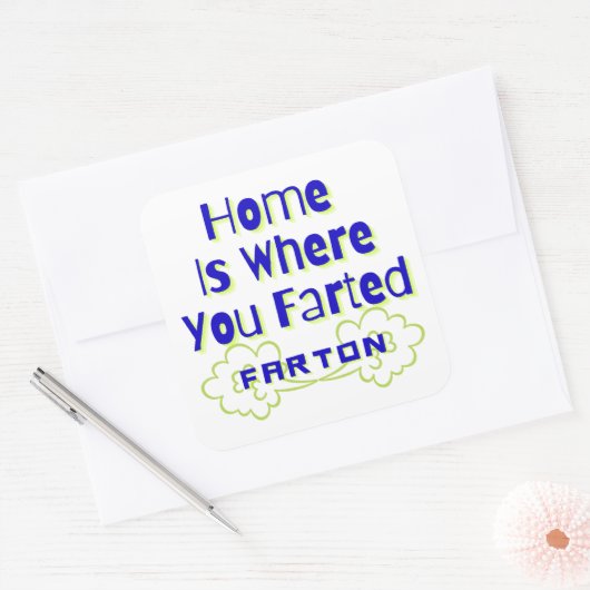 家はファートンを養殖した笑わされる場所 スクエアシール (封筒)