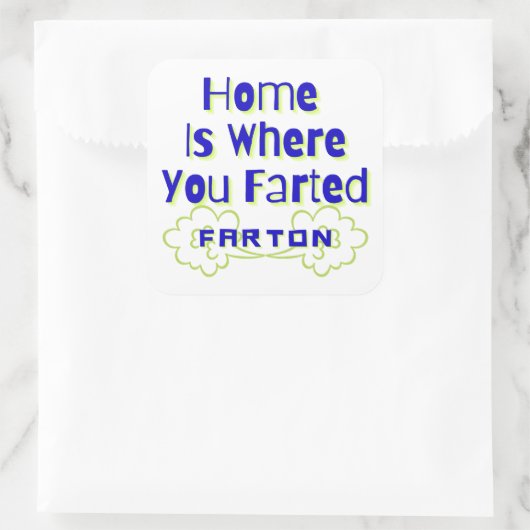 家はファートンを養殖した笑わされる場所 スクエアシール (バッグ)