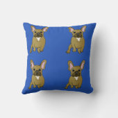 家はフレンチ・ブルドッグが枕であるところです クッション (裏面)