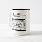 家はフードがマグであるところです ツートーンマグカップ (正面左)