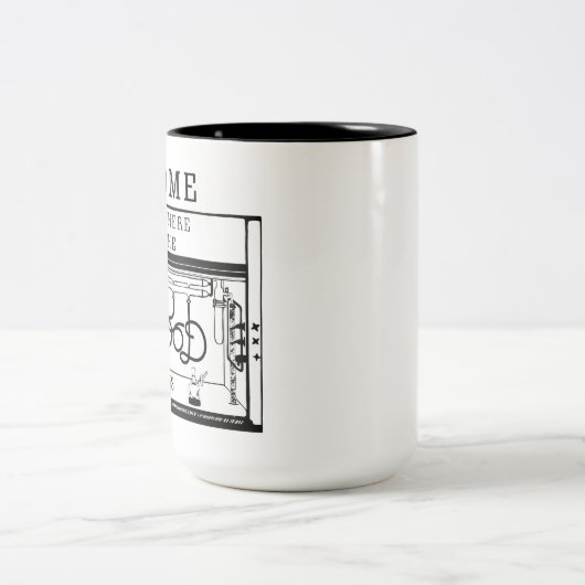 家はフードがマグであるところです ツートーンマグカップ (中央)