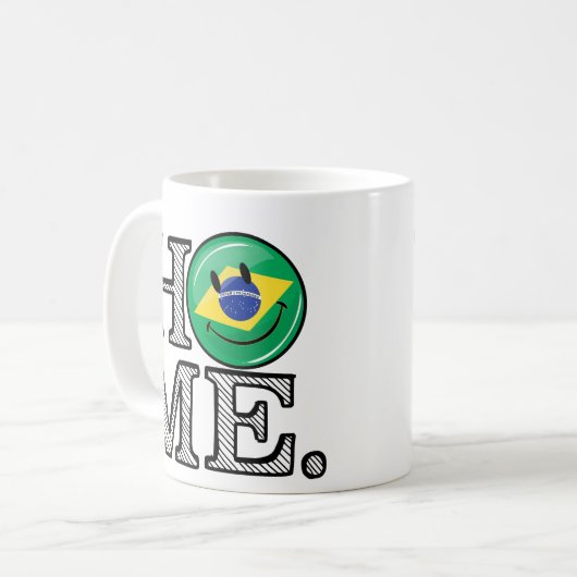 家はブラジルの微笑の旗の家のウォーマーです コーヒーマグカップ (正面左)