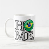 家はブラジルの微笑の旗の家のウォーマーです コーヒーマグカップ (左)