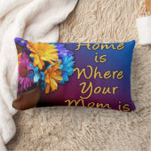 家はママがいる場所カラフル、 ランバークッション (ブランケット)
