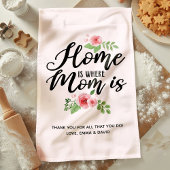 家はママがいる場所パーソナライズされた キッチンタオル