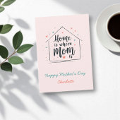 家はママがいる場所 | かわいい幸せな母の日 カード