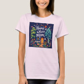 家はママがいる場所 | コージーファミリーラブ Tシャツ (正面)