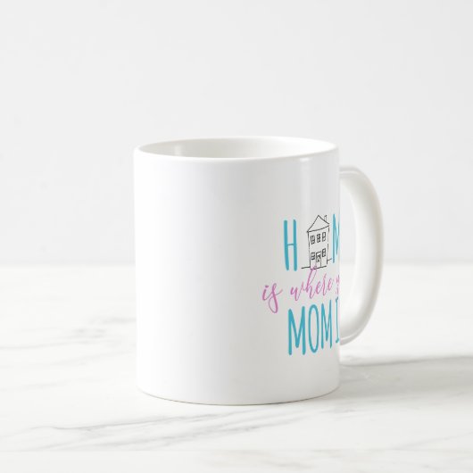 家はママがいる場所 コーヒーマグカップ (正面右)