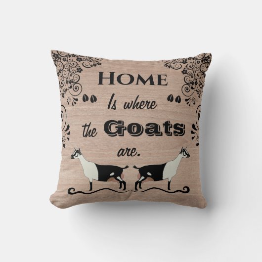 家はヤギのいるところ – アルパイン乳業ヤギ クッション (正面)