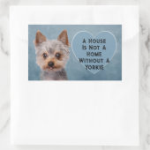 家はヨークシャーテリア無き家ではない 長方形シール (バッグ)