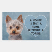 家はヨークシャーテリア無き家ではない 長方形シール (正面)