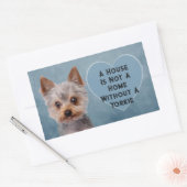 家はヨークシャーテリア無き家ではない 長方形シール (封筒)