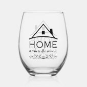 家はワイングラス ステムなしワイングラス (正面)