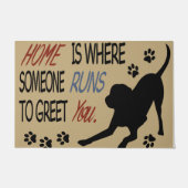 家は人が走迎える所だ ドアマット (正面)