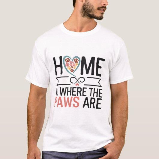 家は前足がTシャツの場所 Tシャツ (正面)