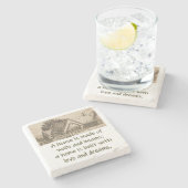 家は壁と梁で作られている – ホーム引用文 ストーンコースター (横)