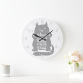 家は家ではない……-背景色の選択 ラージ壁時計 (ホーム)