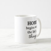 家は小さなものから始まる感動的- コーヒーマグカップ (正面右)